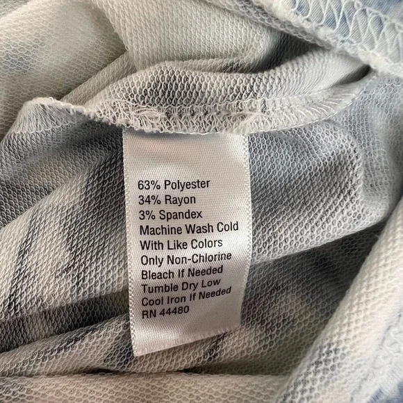 New Directions |‎ Blue Tie Dye T-Shirt Dress Casual Short Sleeve Belted | Medium - Picture 6 of 8